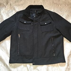Kenneth Cole Black Pea Coat